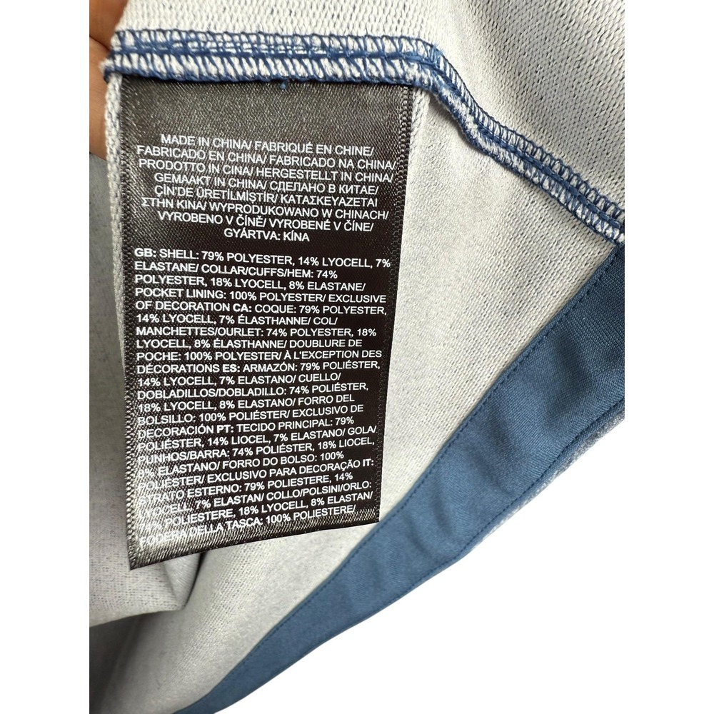 North Face Jacket Womens Medium Blue Hooded Full Zip Stretch Outdoor Athletic - Picture 8 of 9